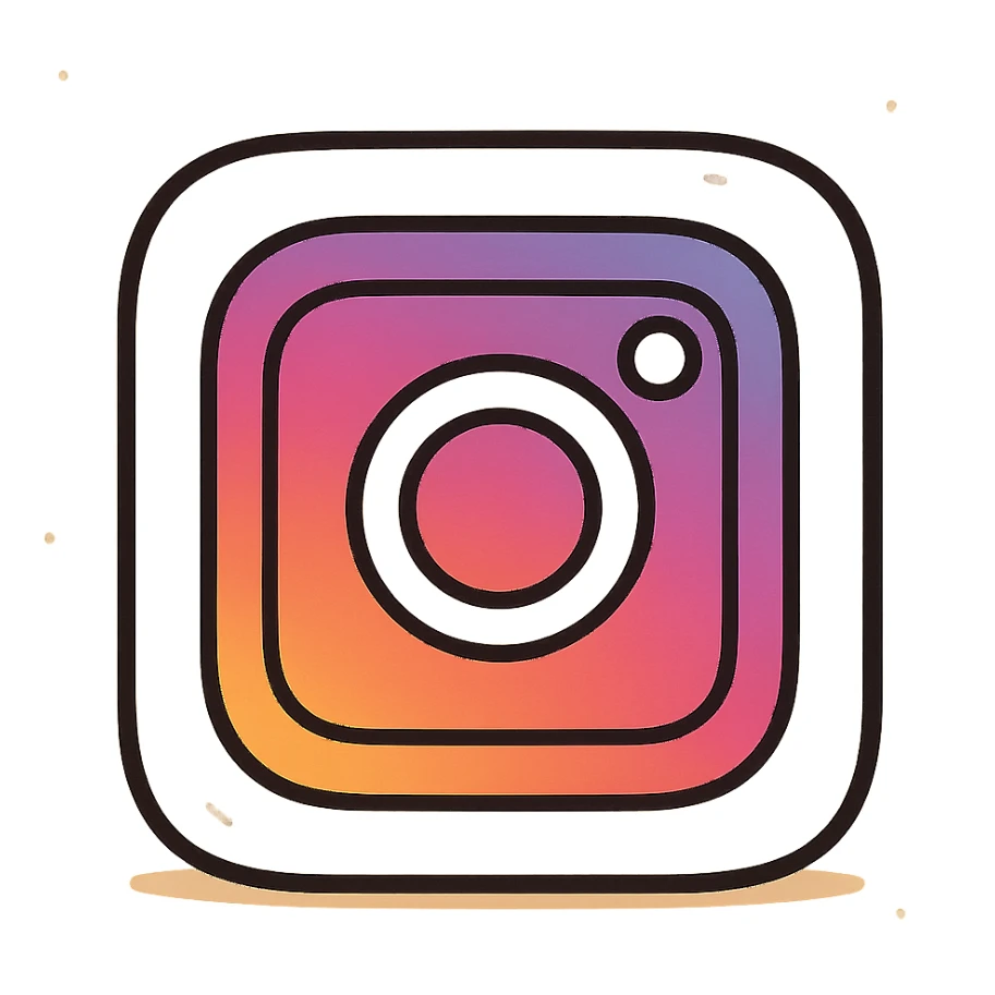 modern minimal Instagram logo suitable for app icon sticker
