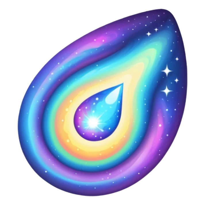Nebulae tear drop sticker