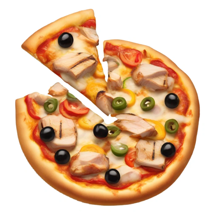 Pizza chicken sticker