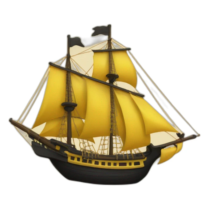 Yellow and black caravel  sticker