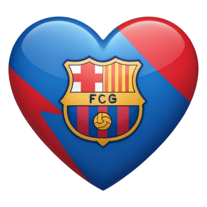 Barcelona Logo in heart sticker