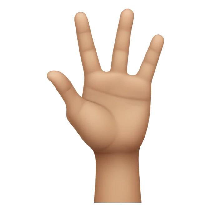 Hapart (a heart hand with 2nd and 3rd) sticker