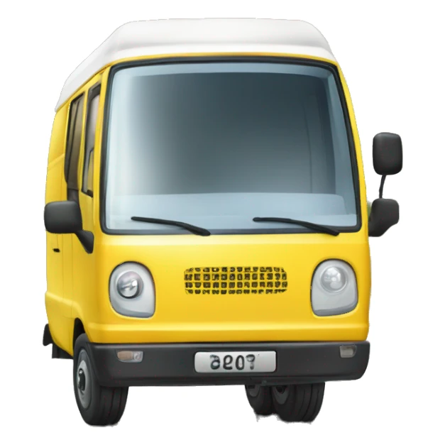 yellow 3 wheel￼ van ￼  sticker