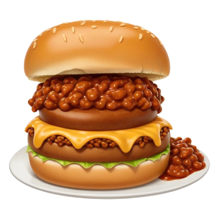 person eating sloppy joe sticker