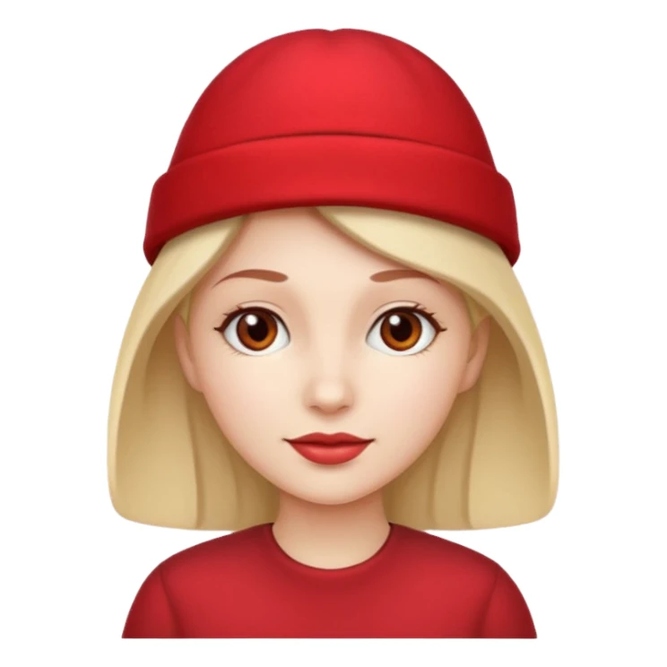 different womman with red hat sticker