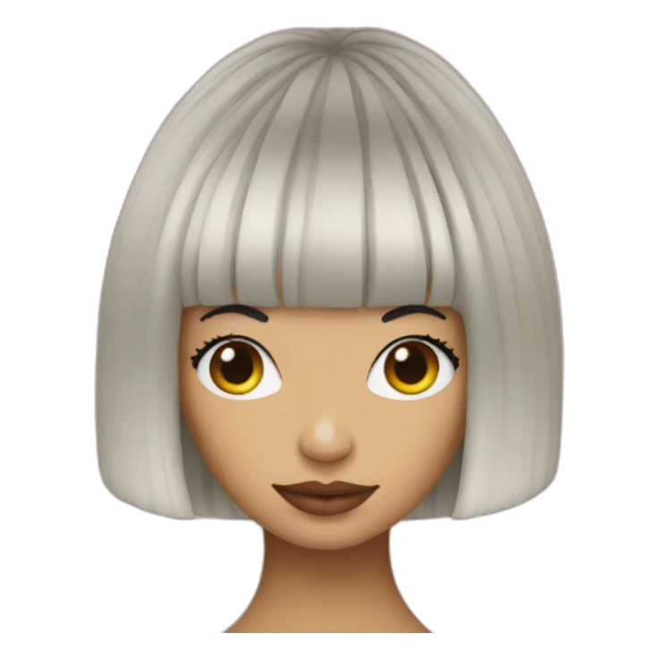 Sia with two-tone wig   sticker