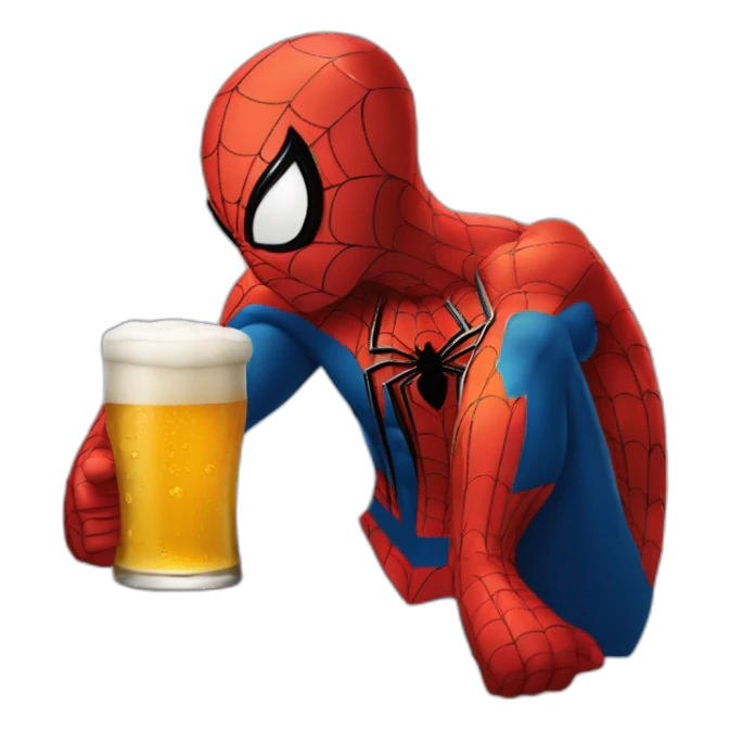 Spider man qui boit un bière sticker