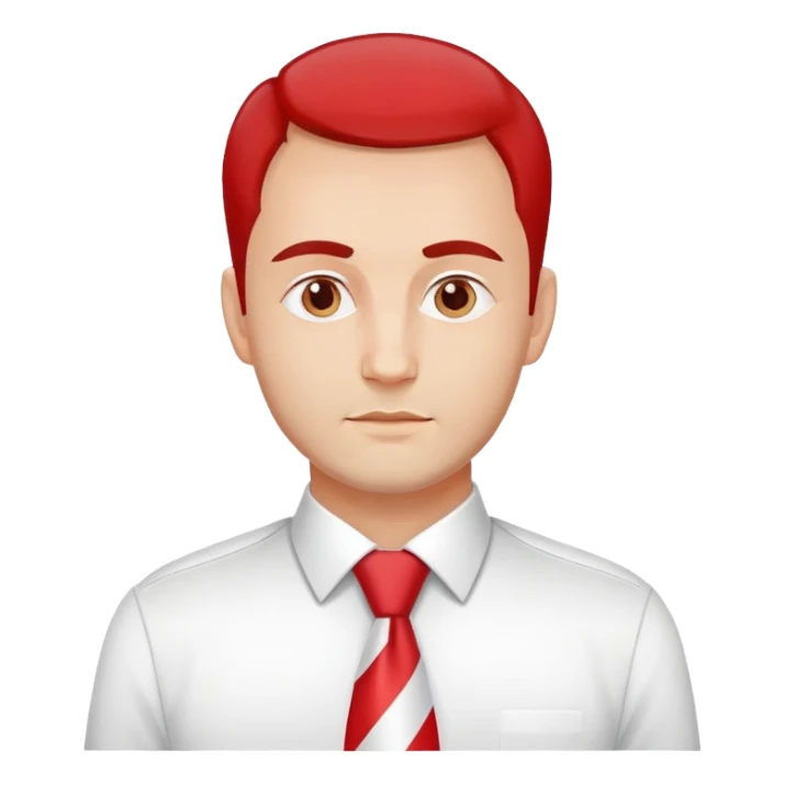 man tie with polish flag sticker