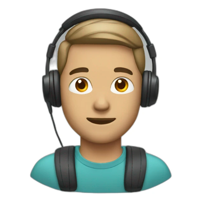 MAN WITH HEADPHONE sticker