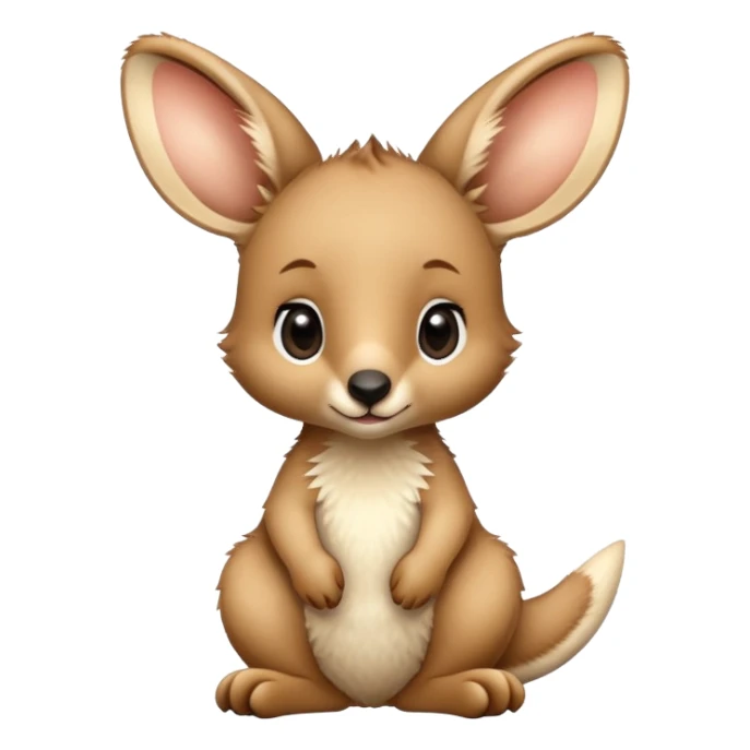 cute baby kangaroo joey sticker
