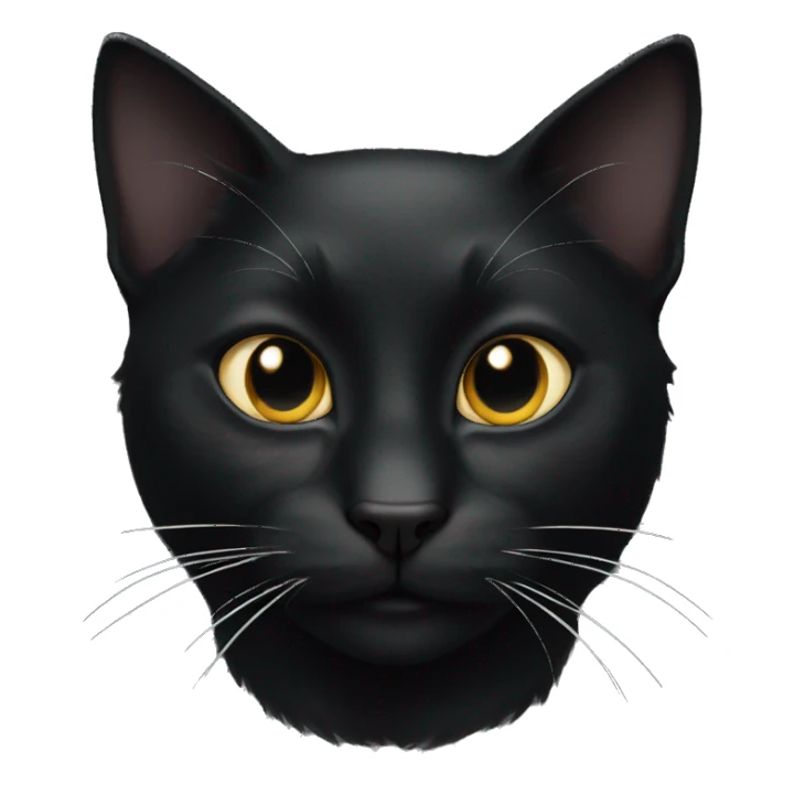 black cat with a white spot sticker