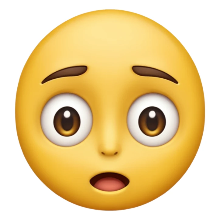 confused yellow faced emoji sticker