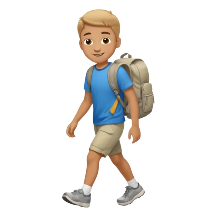 boy going home sticker