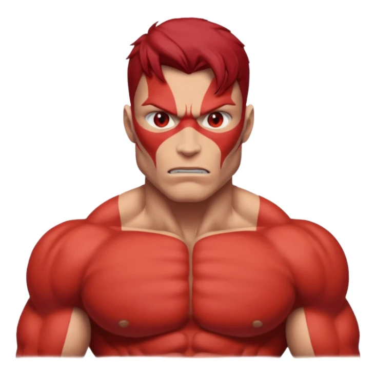 red mutant human sticker