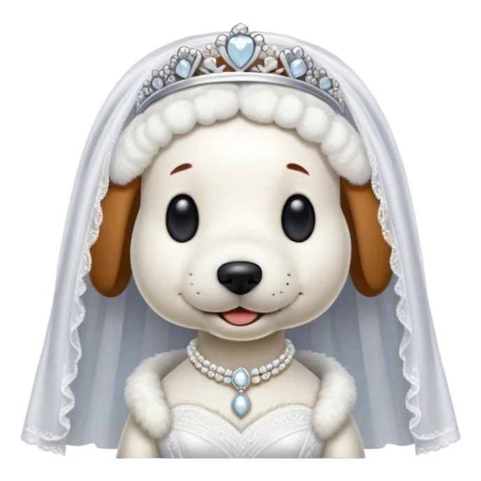dog snoopy as a bride sticker