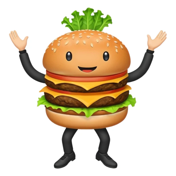 Burger dancing  sticker