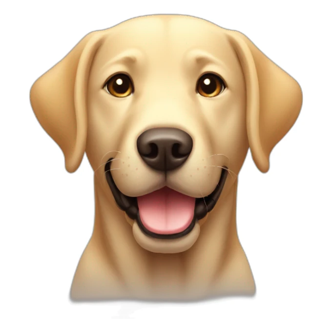 labrador front smile ios icon sticker