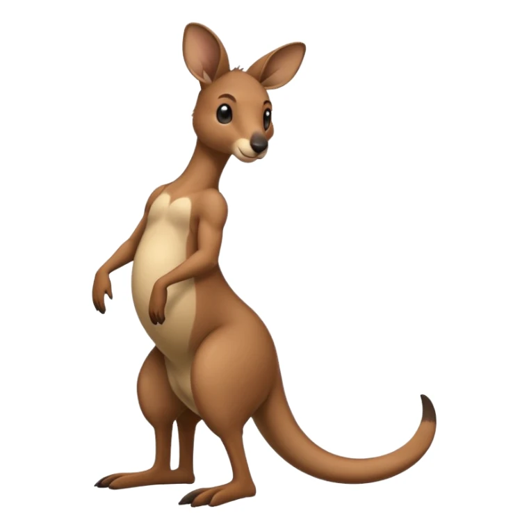 Kangaroo balancing on its tail sticker