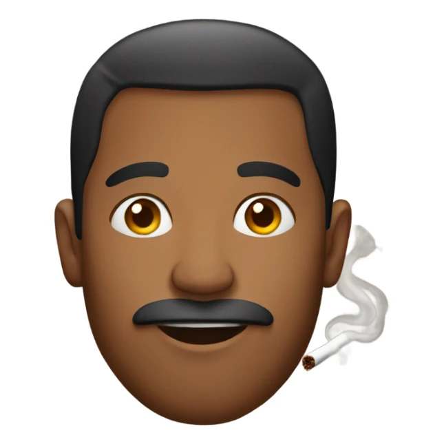 Brown man smoking sticker