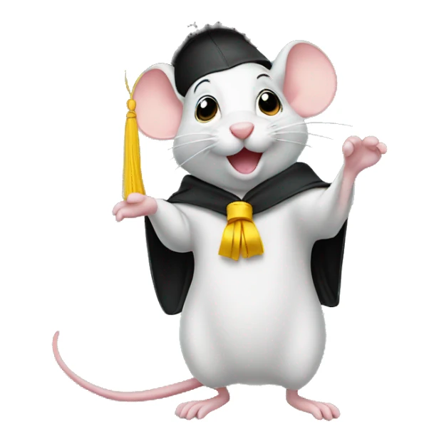 Mouse graduating  sticker