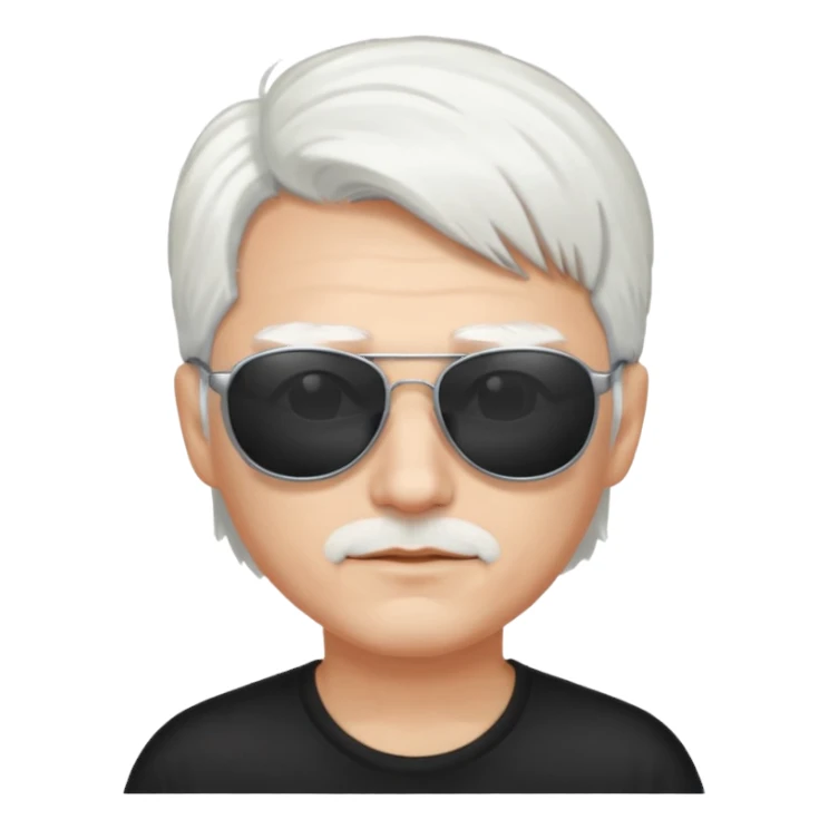 😁 with sunglasses white hair sticker
