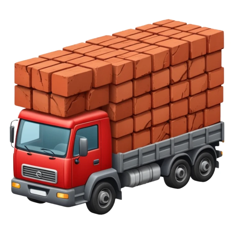 A truckload of bricks sticker