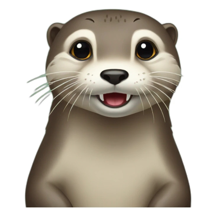Loutre sur trotue sticker
