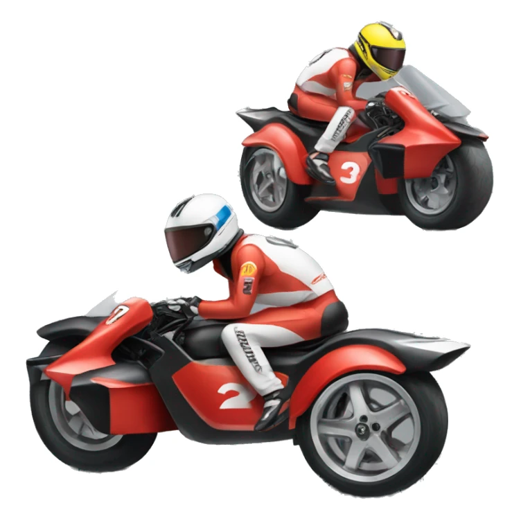 3wheeled racing machine sticker