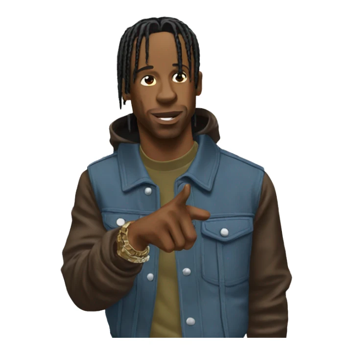 Travis Scott pointing  sticker