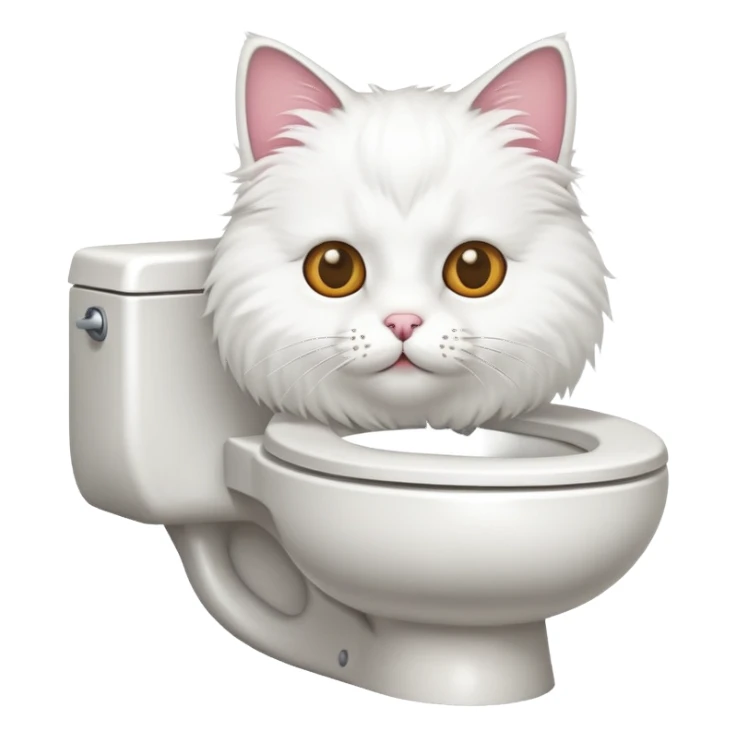 Cat on toilet sticker