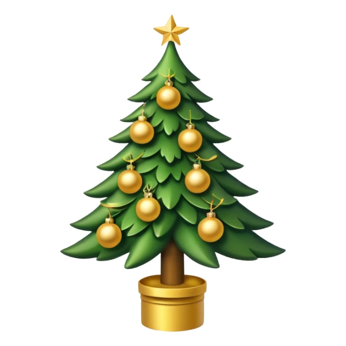 Christmas tree with Gold decorations sticker