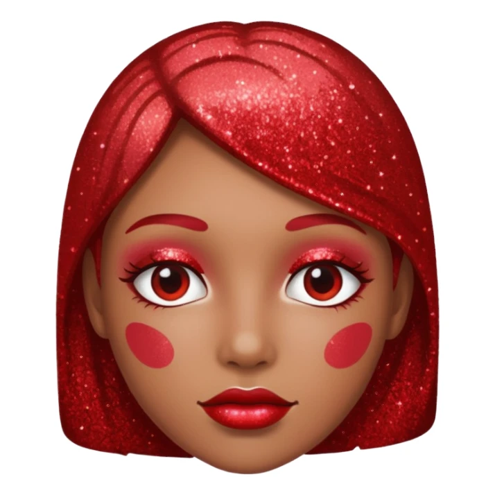 indivíduo vermelho glitter sticker