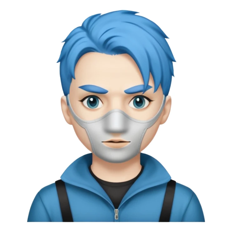 blue haired criminal sticker
