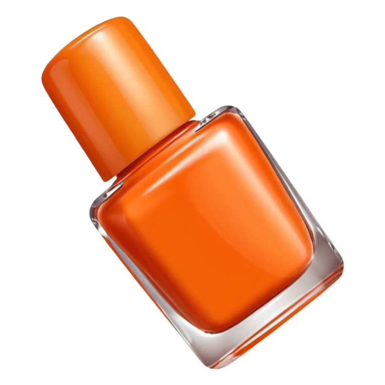 orange color nail polish sticker