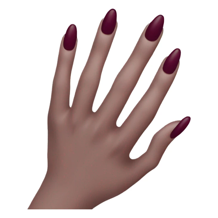 bordeaux long nails sticker