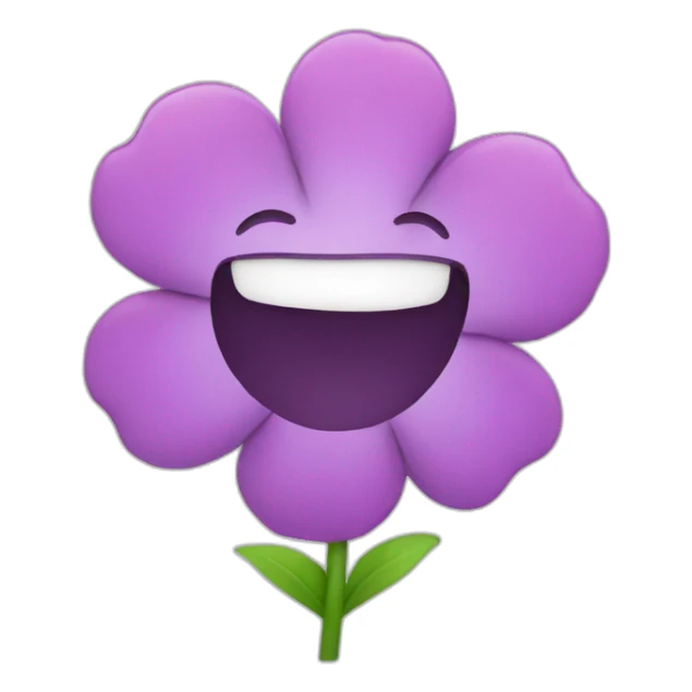 Flower smile sticker