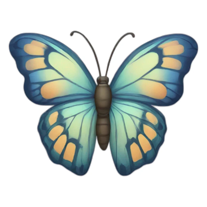 Butterfly with brain wings sticker