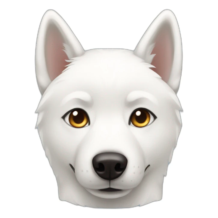White husky pointy ears sticker