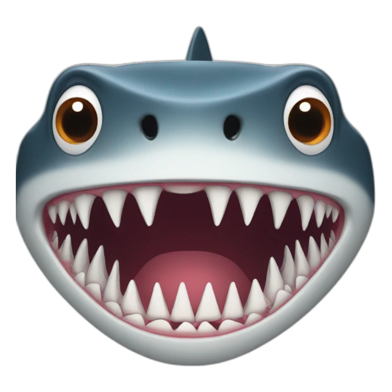 Scary shark sticker