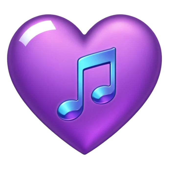 music heart note purple sticker