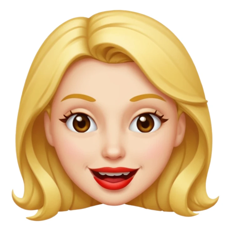 A women winking why biting her lip  sticker