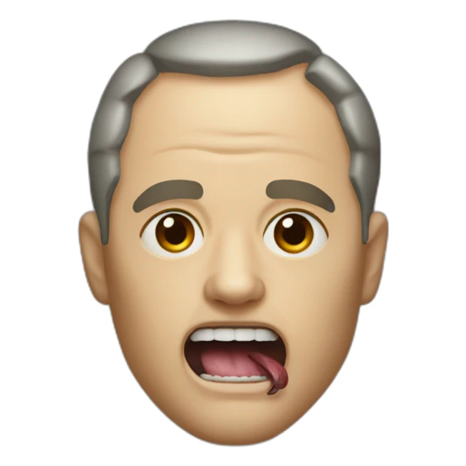 Hannibal Lecter sticking out tongue sticker