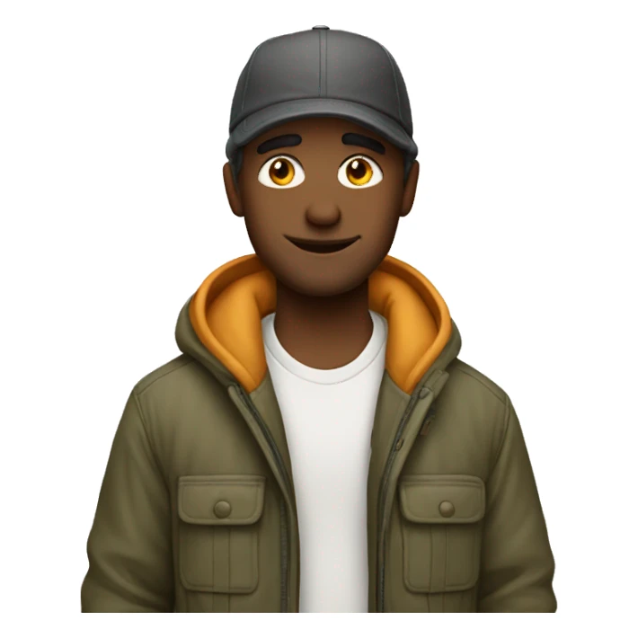 cool guy in outdoor attire sticker