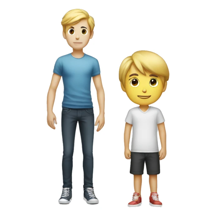 slender boy standing next to a mini cooper sticker