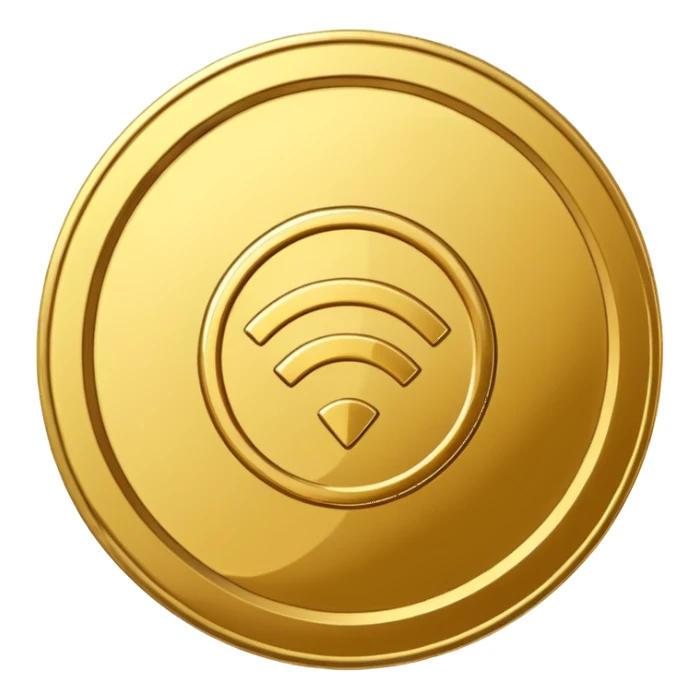 wifi money coin sticker