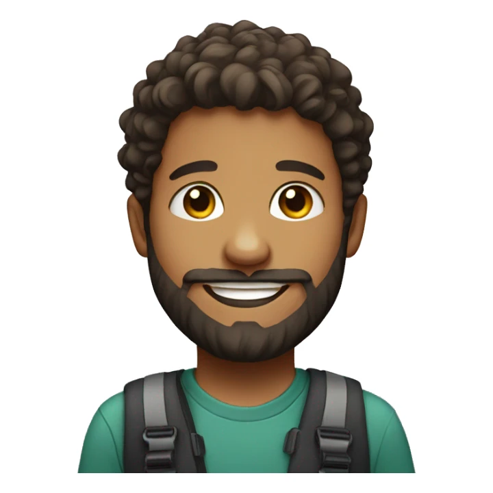 smiling boy with beard portrait sticker