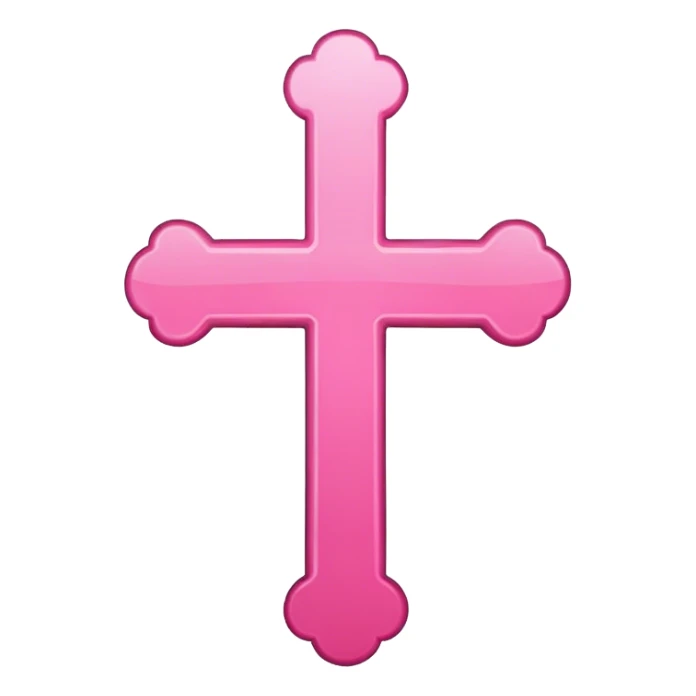 Pink cross  sticker