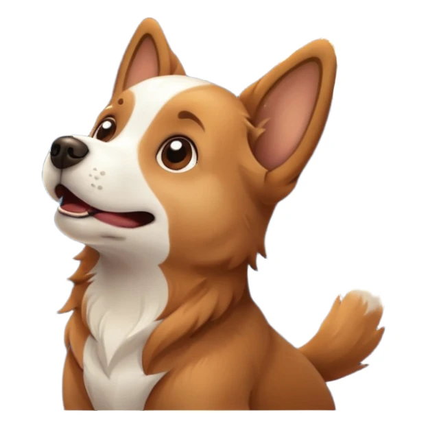 Dog watching fireworks  sticker