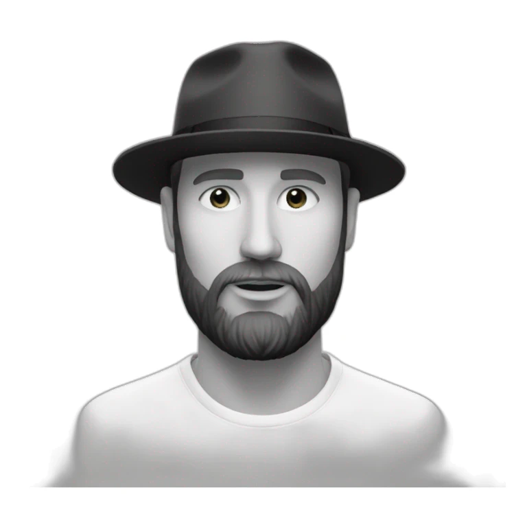 lindstrøm-dj-neckbeard-white-hat sticker