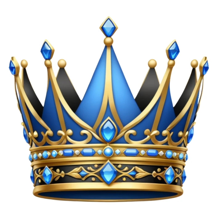 blue and black crown sticker